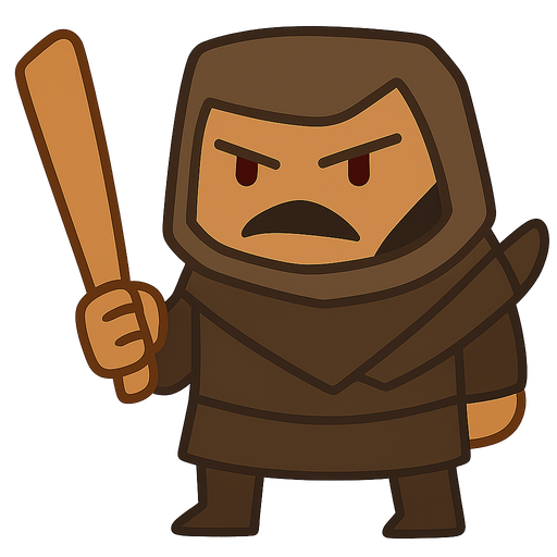 sopalı düşman adam
. No background. Transparent background. Blank background. No shadows. 2d. In-Game asset. flat