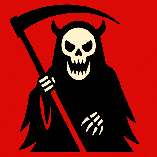 mass murder evil deadly tiny horns death itself kills everything it sees.
In-Game asset.  2d.  High contrast.  No shadows