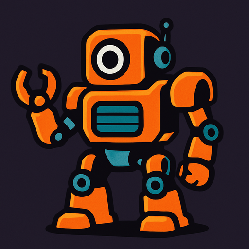 Robot.
In-Game asset.  2d.  High contrast.  No shadows