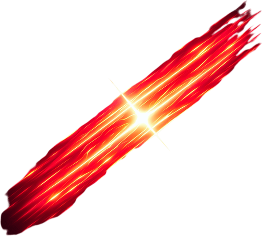 A red glowing line. Bright red core with subtle outer glow. 
Single Game Texture. In-Game asset. 2d. Blank background. High contrast. No shadows.