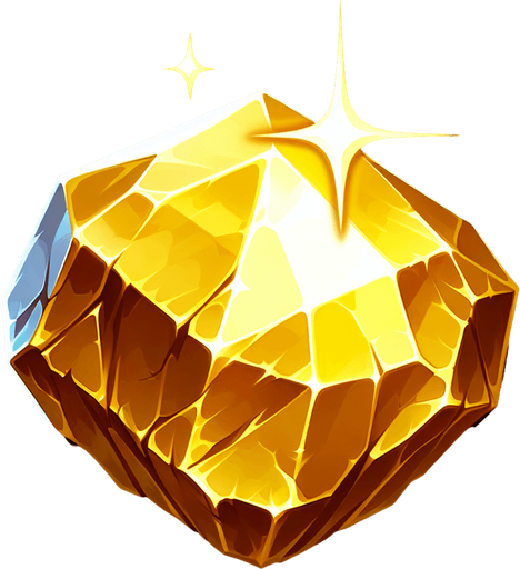 amazing gold stone.
Single Game Texture.  In-Game asset.  2d.  Blank background.  High contrast.  No shadows