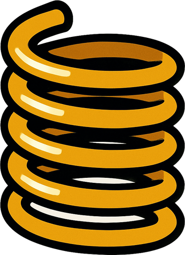 A spring..
In-Game asset.  2d.  High contrast.  No shadows