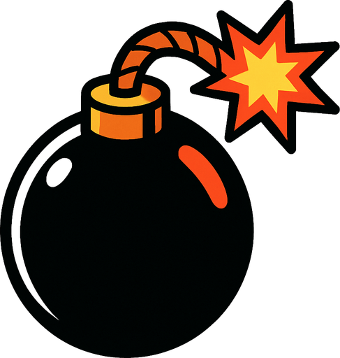 Bomb.
In-Game asset.  2d.  High contrast.  No shadows