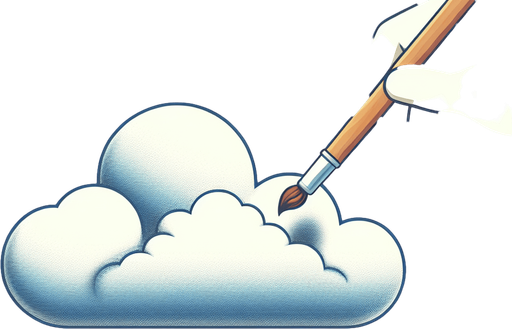 cartoon cloud.
2D, Without background
