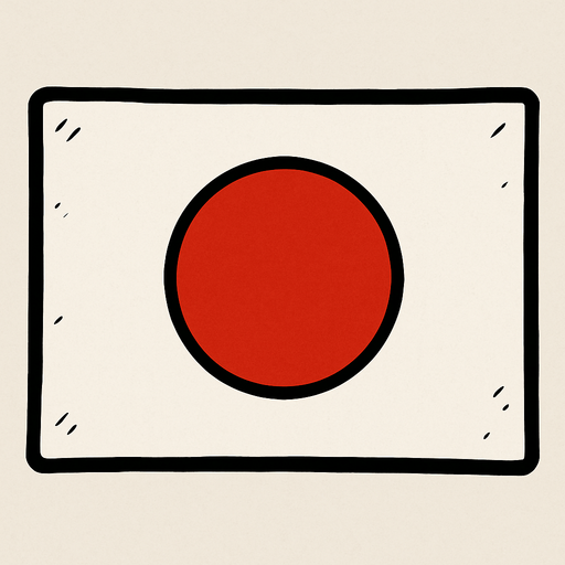 japan flag.
In-Game asset.  2d.  High contrast.  No shadows