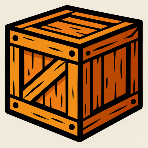 Make a box.
In-Game asset.  2d.  High contrast.  No shadows