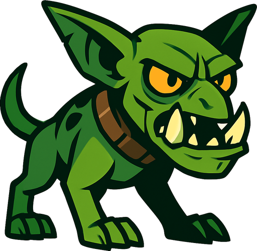 goblin tazısı.
In-Game asset.  2d.  High contrast.  No shadows