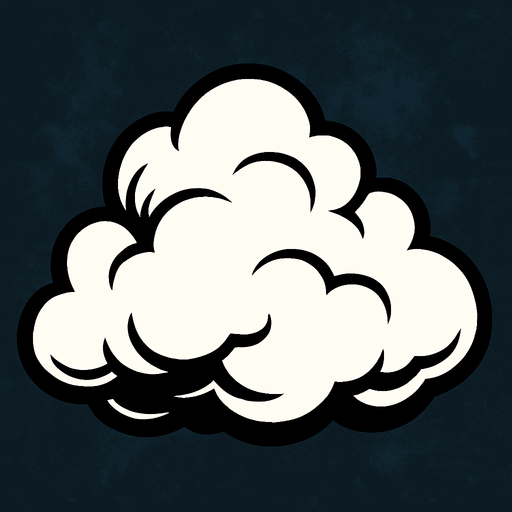 cloudy.
In-Game asset.  2d.  High contrast.  No shadows
