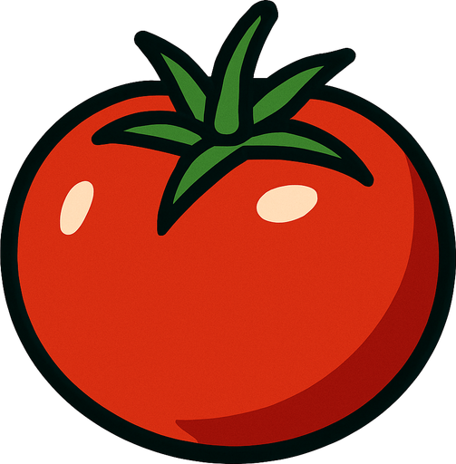 tomate.
In-Game asset.  2d.  High contrast.  No shadows