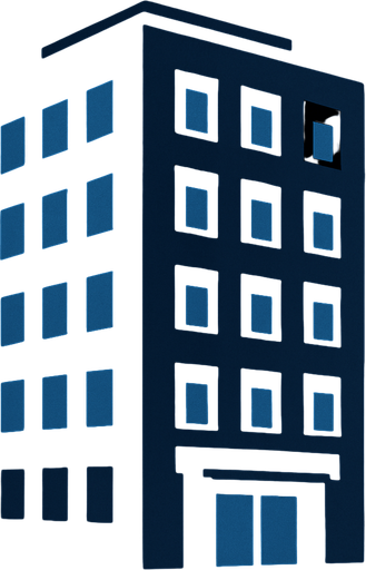 an office building, dark.
In-Game asset.  2d.  High contrast.  No shadows