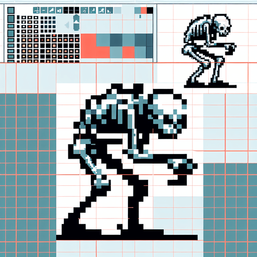 Single Game Texture. In-Game asset. 2d. Blank background. High contrast. No shadows. A pixel art sprite in a Super Nintendo, Super Castlevania style that looks like a skeleton zombie that is haunched over