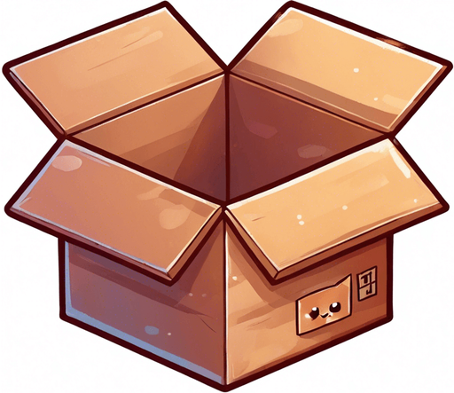cute Chibi ginger cat peeking from a box. Cheeky, happy.