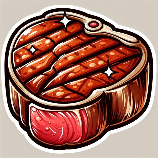 a cartoon steak