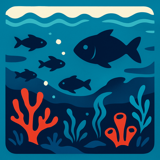 ocean under.
In-Game asset.  2d.  High contrast.  No shadows