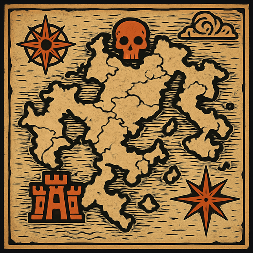 only atlas map .
In-Game asset.  2d.  High contrast.  No shadows