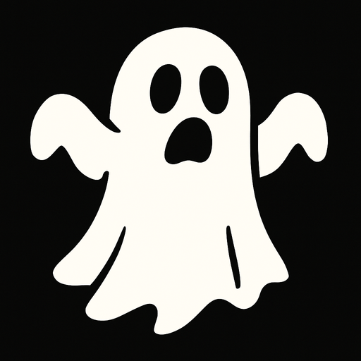 ghost.
In-Game asset.  2d.  High contrast.  No shadows