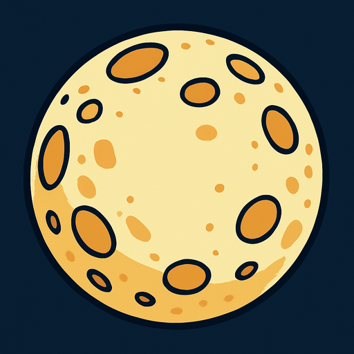 moon.
In-Game asset.  2d.  High contrast.  No shadows