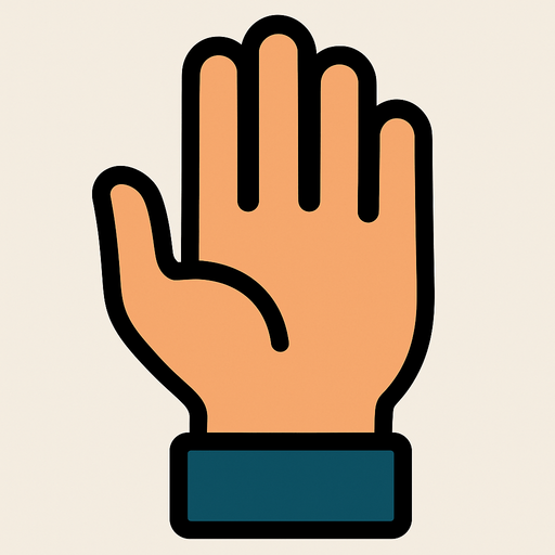 A hand.
In-Game asset.  High contrast.  No shadows. 2 d