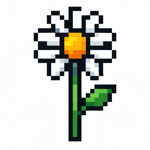 margarita de pixeles.
In-Game asset.  2d.  High contrast.  No shadows