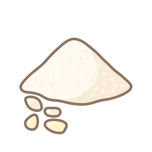some sugar. No background. Transparent background. Blank background. No shadows. 2d. In-Game asset. flat