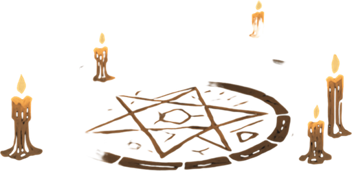 An ancient hidden library with towering dusty shelves, glowing enchanted books, cobwebs, stone floor with arcane symbols, candlelit mystery.
In-Game asset.  2d.  High contrast.  No shadows