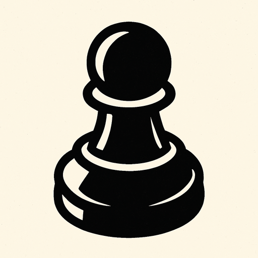 Chess pawn View from above.
In-Game asset.  2d.  High contrast.  No shadows