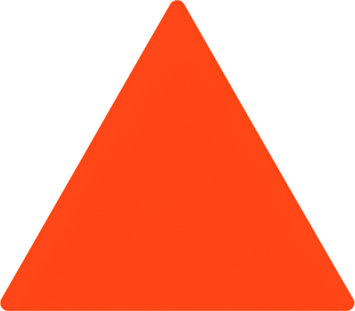 triangle #ff5500, simple, clean.
In-Game asset.  2d.  High contrast.  No shadows