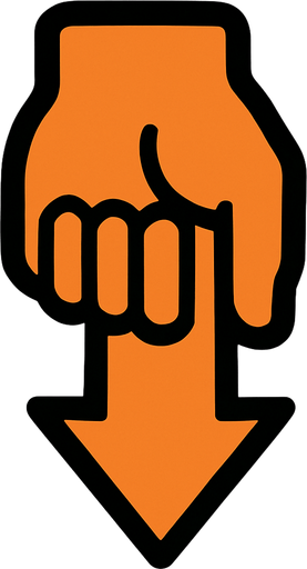 pointer down side.
In-Game asset.  2d.  High contrast.  No shadows