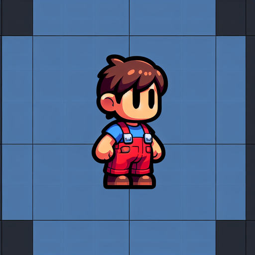 sağa doğru bakan marıo.
Single Game Texture. In-Game asset. 2d. Blank background. High contrast. No shadows.