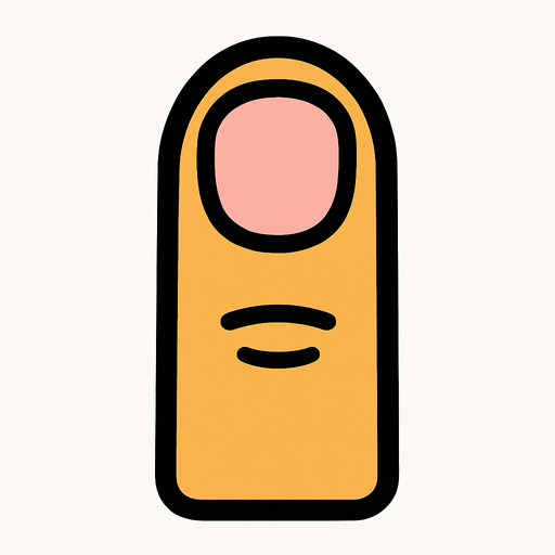 Fingertip.
In-Game asset.  2d.  High contrast.  No shadows