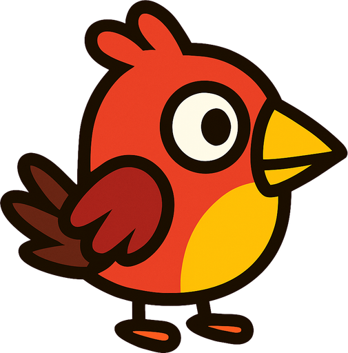 oyunlardaki kuş.
In-Game asset.  2d.  High contrast.  No shadows