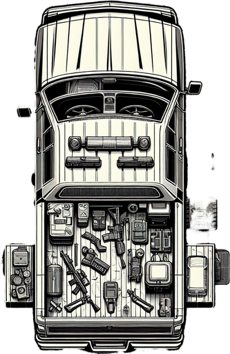 Style: spy hunter. Vehicle Type: pickup truck. Perspective: overhead..
Single Game Texture.  In-Game asset.  2d.  Blank background.  High contrast.  No shadows