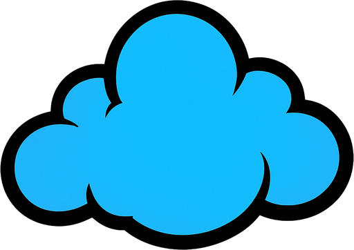 una nube.
In-Game asset.  2d.  High contrast.  No shadows