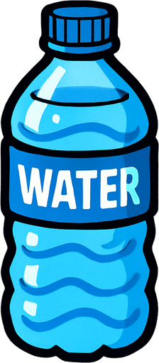 Bottle a water.
In-Game asset.  2d.  High contrast.  No shadows