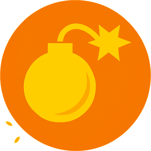 Bu resmin farklı bir versiyonunu yap ama üzerinde sarı bomba iconu olsun