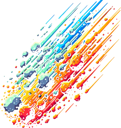 asteroid falling diffrent colors
Single Game Texture.  In-Game asset.  High contrast. No Background