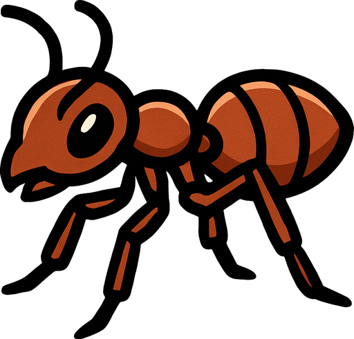 Ant.
In-Game asset.  2d.  High contrast.  No shadows