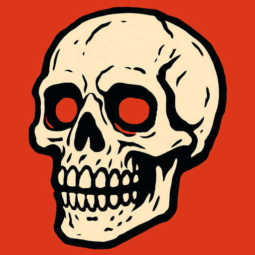 dead head.
In-Game asset.  2d.  High contrast.  No shadows