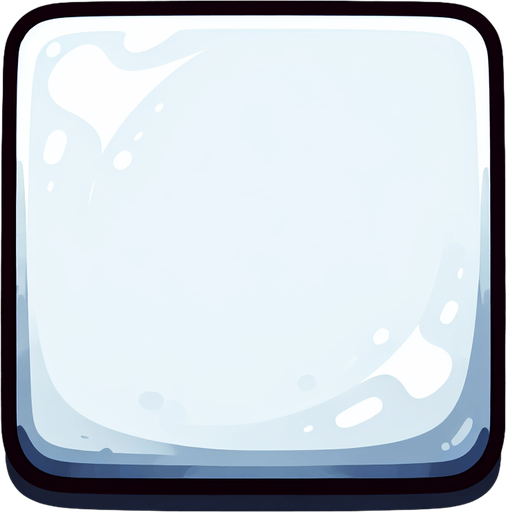 cartoon white square.
Single Game Texture. In-Game asset. 2d. Blank background. High contrast. No shadows.