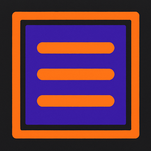 SImbolo de menu de hamburguesa.
In-Game asset.  2d.  High contrast.  No shadows