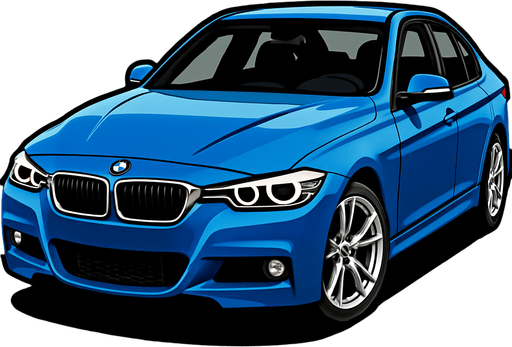 A realistic 
bmw car.
In-Game asset.  2d.  High contrast.  No shadows