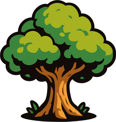 TREE.
In-Game asset.  2d.  High contrast.  No shadows