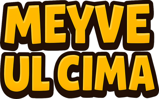 "Meyve Ul Cima"
 text logo.
In-Game asset.  2d.  High contrast.  No shadows