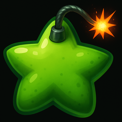 bomb in green star