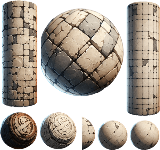 Faça uma textura de pedra que cobre a tela inteira com um pouco de tom de velho..
Single Game Texture. In-Game asset. 2d. Blank background. High contrast. No shadows.