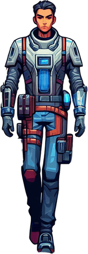A humans who traveled through time came from World War 3.
Single Game Texture. In-Game asset. 2d. Blank background. High contrast. No shadows.