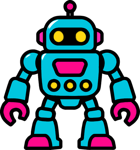 robot.
In-Game asset.  2d.  High contrast.  No shadows