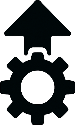 upgrad icon.
In-Game asset.  2d.  High contrast.  No shadows