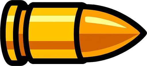 bullet.
In-Game asset.  2d.  High contrast.  No shadows