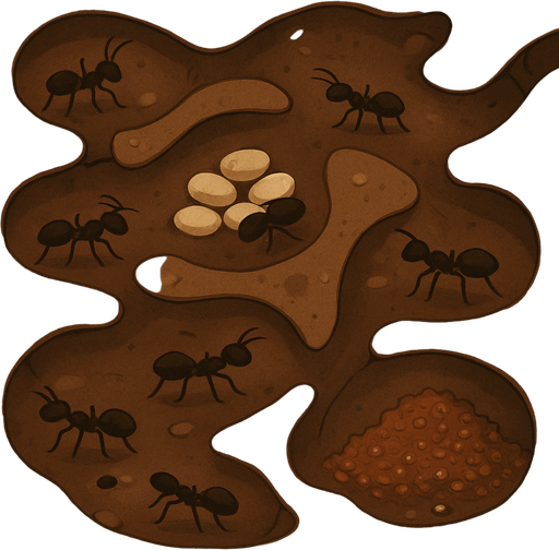 interior de un hormiguero.
In-Game asset.  2d